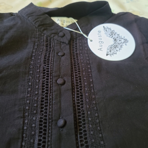 New Auguste Starlight Dancer Angel Black Blouse XS - Picture 12 of 16